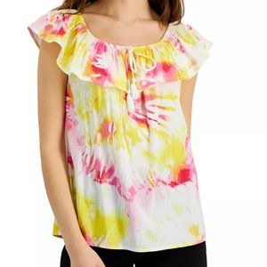 Off-shoulder tropical Style & Co shirt XL